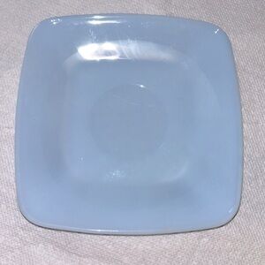 Vintage Fire King Delphite Blue Azurite Charm Square saucer plate